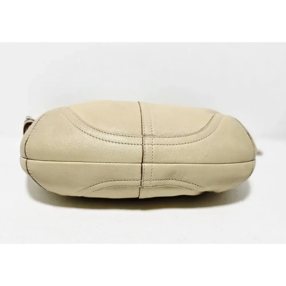 Vintage Coach Y2K Beige Leather Soho Hobo Shoulder Bag 9541 - Picture 8 of 15